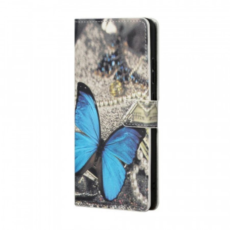 Θήκη Flip Samsung Galaxy S22 Plus 5G Butterfly Prestige Blue